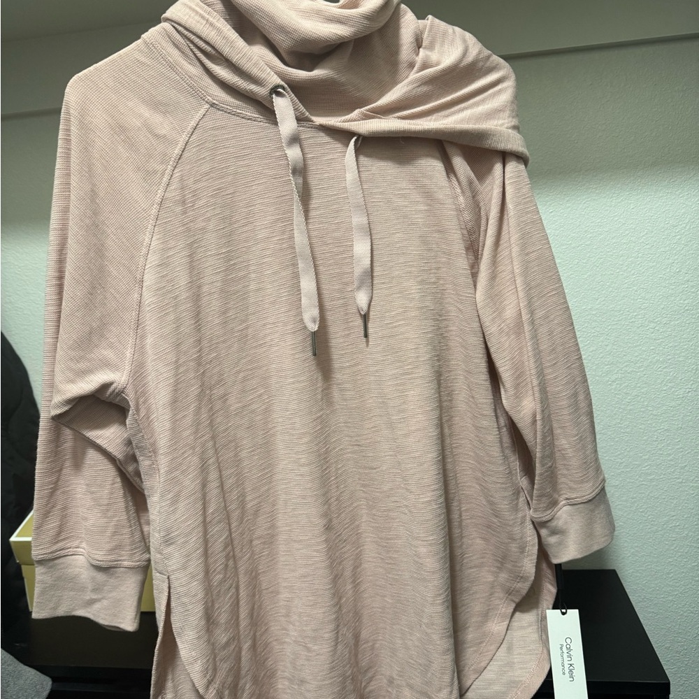 Calvin Klein Women's Blush Cowl Neck Sweatshirt